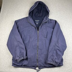 Vintage Old Navy Jacket Mens Large Blue Windbreaker Hooded Anorak Y2K Mesh Lined